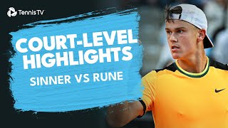 Court-Level Highlights: Jannik Sinner vs Holger Rune! 🔥 | Monte-Carlo 2024