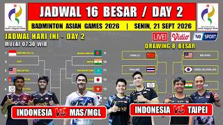 2026 Asian Games Badminton Schedule Today ~ Quarterfinal Draw & Schedule ~ INDONESIA vs TAIPEI