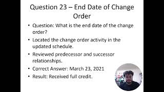 Change Order Time Impact Analysis With Notes