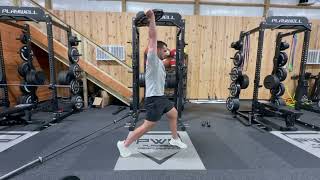 Split Stance Isometric with Overhead Plate