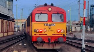 Hungarian M41 Locomotive Leaving Nyugati Train Station