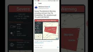 Johnson City, Tennessee Severe Thunderstorm 6-14-20