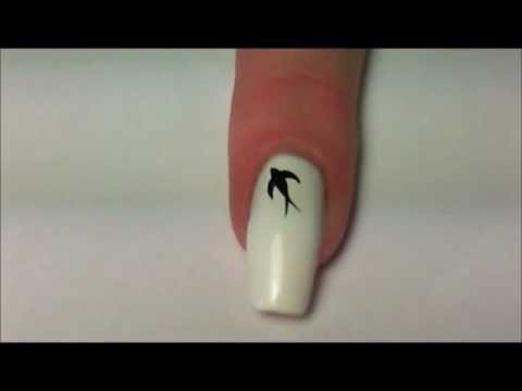 Bird Nail Art Tutorial - YouTube Bird Nail Art Tutorial - Bird Nail Art Tutorial - YouTube