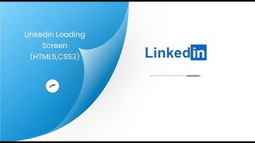 Linkedin Loading Screen using only HTML and CSS | No JavaScript | VS Code