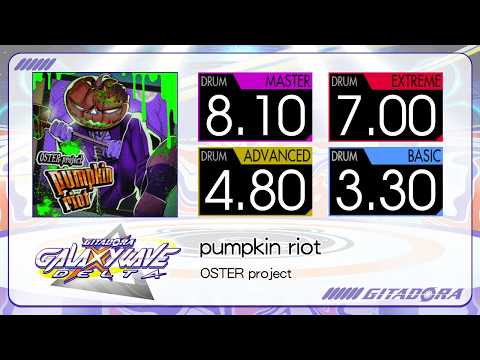 【GITADORA】 pumpkin riot (MASTER ~ BASIC) Drum