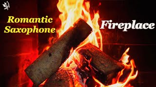 Fireplace🎷🎸Relaxing Saxophone Guitar Music Ambience & Crackling Fireplace #Relaxingmusicalel