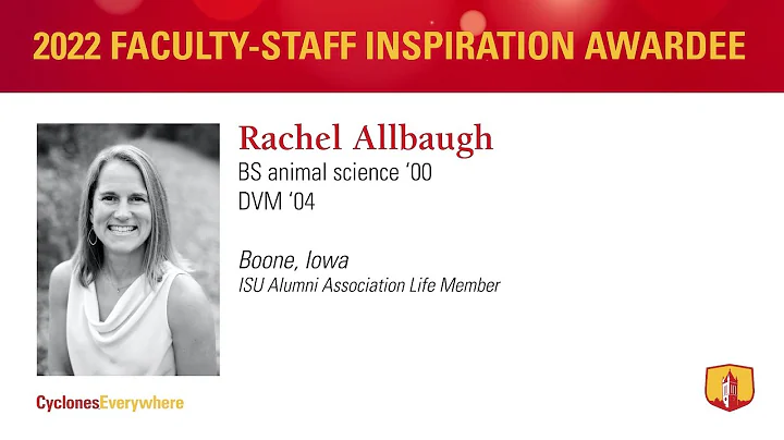 Rachel Allbaugh  2022 Faculty-Staff Inspiration Awards