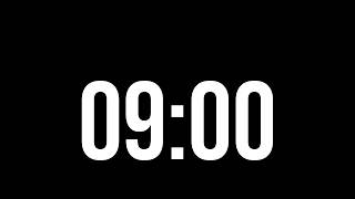 9 Minute Timer With Alarm ⏰ | Black Screen | No Music