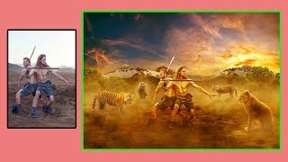 Human V/S Tigers in Photoshop screenshot 4