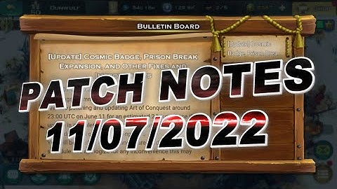 Patch Notes 11/07/2022 - Art of Conquest