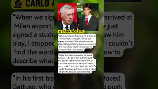 When Ancelotti Thought Kaká Was Just a Student — Until He Saw Him Play. #football #ancelotti #kaka