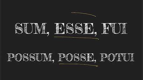 The Irregular Latin Verbs Sum and Possum