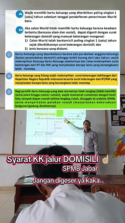 Special Requirements for KK Domicile Path SPMB SMA West Java #spmb #domicile