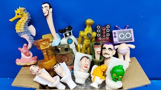 Unboxing 5 skibidi toilet monster vs speakerman,titan tv cameraman toys | satisfying asmr video Ep16