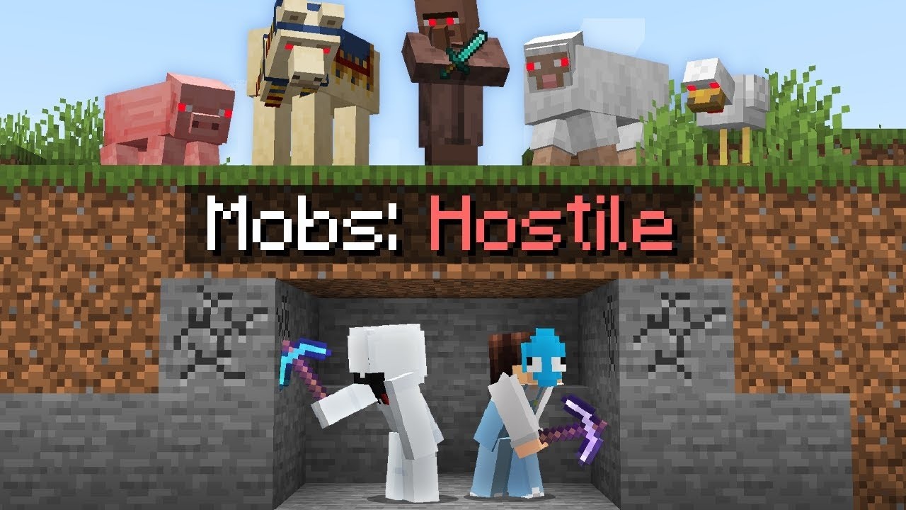 Minecraft but every mob try to KILL ME || Minecraft Gameplay - YouTube