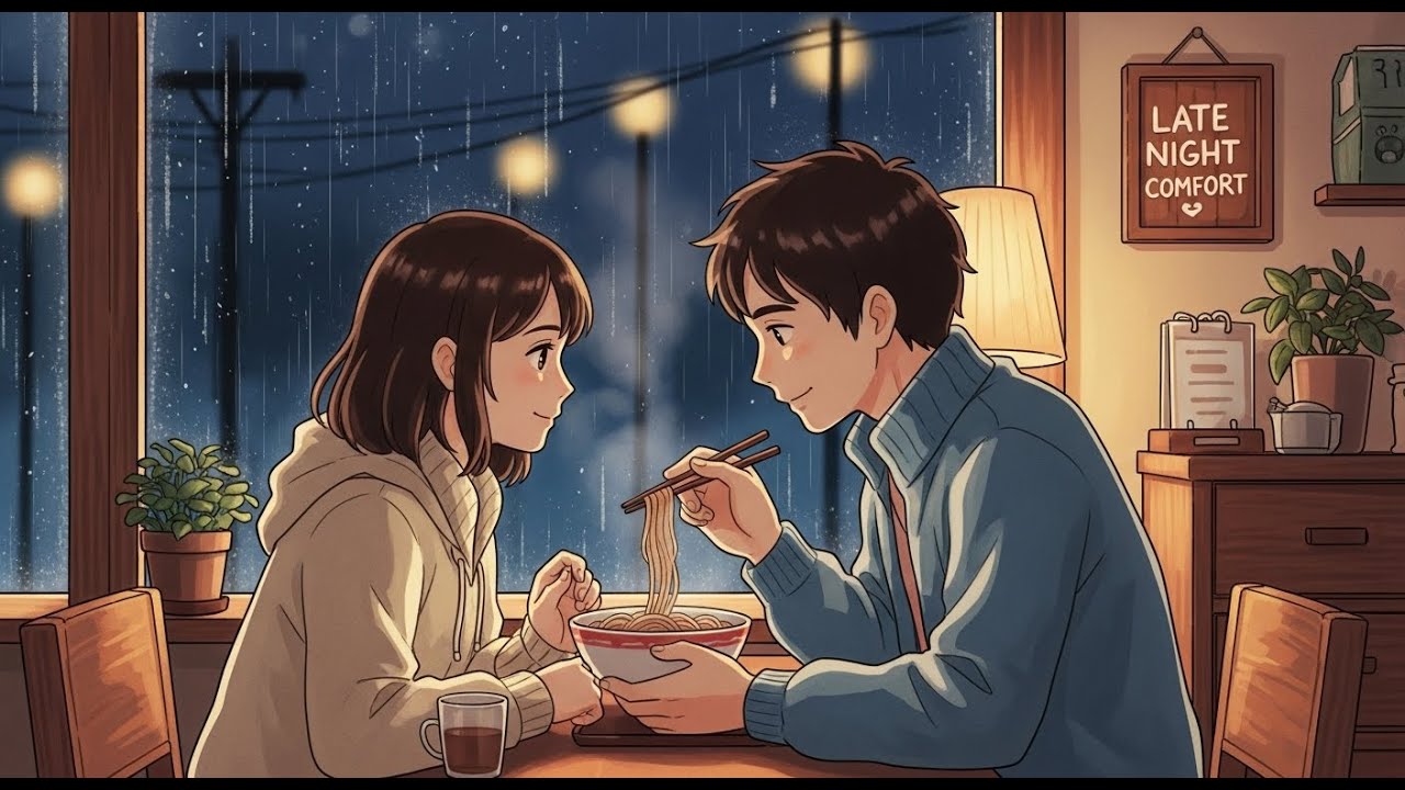 Late Night Snack While It Rains | Ghibli Art Style