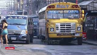 Los buses amarillos a punto de desaparecer en San Pedro Sula