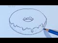 How To Draw A Donut Step By Step Easy Pencil Drawing 