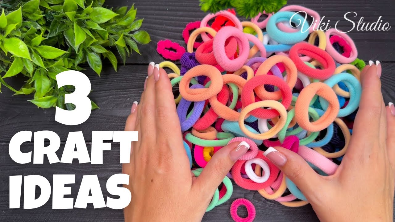3 Easy Craft 🔥🔥  with Hair Rubber Bands Tutorial