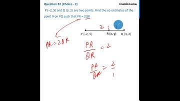 [Class 10] P (-2, 5) and Q (3, 2) are two points. Find the co-ordinates - Teachoo