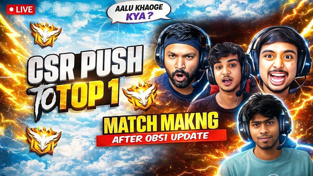 🔴 FREE FIRE LIVE GUILD TEST + CS RANK PUSH / 