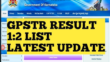 GPSTR EXAM/1:2 VERIFICATION LIST//TODAY