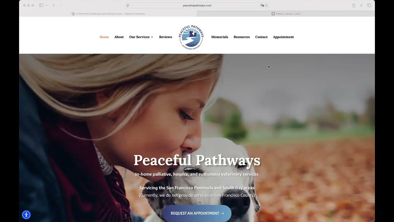 Peaceful Pathways In-Home Pet Hospice and Euthanasia Services Website Overview   30 October 2025