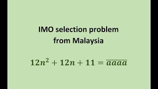 Famous Cool Malaysia IMO selection problem Profile