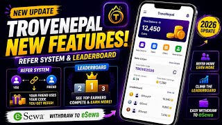 TroveNepal New Update 2026 🔥 Refer System & Leaderboard Explained | Earn More Coins & eSewa