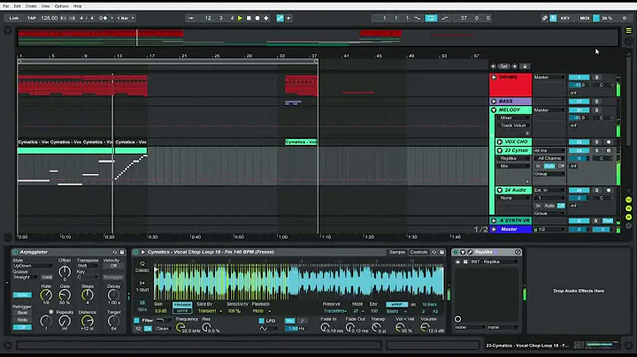 Abelton Live 9 Arp Simpler Vocal Chop Technique!