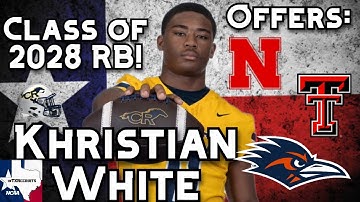 🔥Class of 2028 RB - KHRISTIAN WHITE | Cypress Ranch High School RUNNING BACK | Top Recruits In TEXAS
