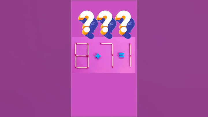 move 1 matchstick to fix the equation | Matchstick puzzle 8+7=1 #puzzles #puzzle #riddles #matches