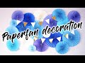 ペーパーファンを素敵に飾り付けるコツを紹介！＜ブルー系コーデ編＞