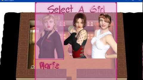Relationship Sim - Select A Girl Menu Demo #1 (WIP) - SMILE GAME BUILDER