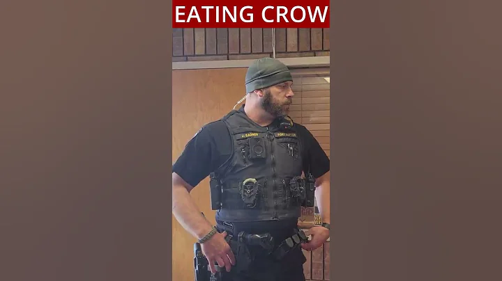 #shorts COP EATS CROW!!!! TRESPASS FAIL!!!!