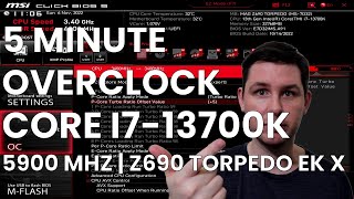 5 Minute Overclock: Core i7-13700K to 5900 MHz