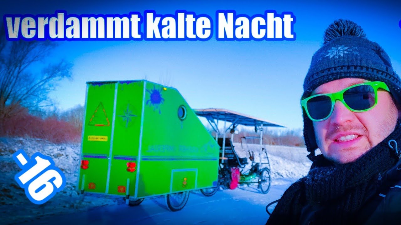 🤦‍♂️AKKU TOT & HEIZUNG AUSGEFALLEN - ÜBERNACHTUNG mit FAHRRADWOHNWAGEN