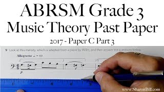 Full ABRSM Music Theory Grade 3 Past Paper 2017 C Part 3 with Sharon Bill News