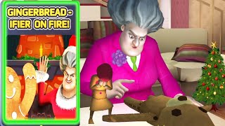 حولت المدرسة الشريرة - مرحله الدبدوب | Scary Teacher 3D Version 5.28 Gingerbread ifier on fire