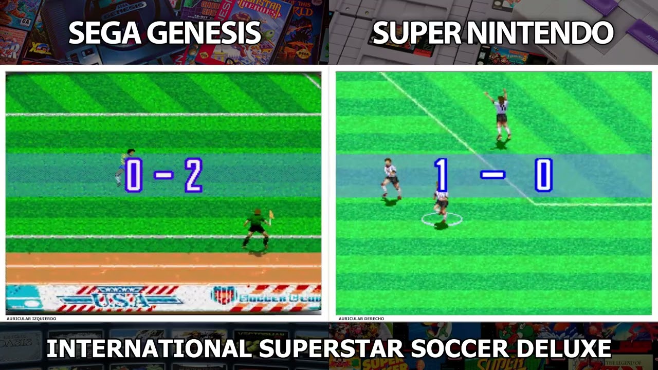 Super Nintendo vs Sega Genesis | International Superstar Soccer Deluxe