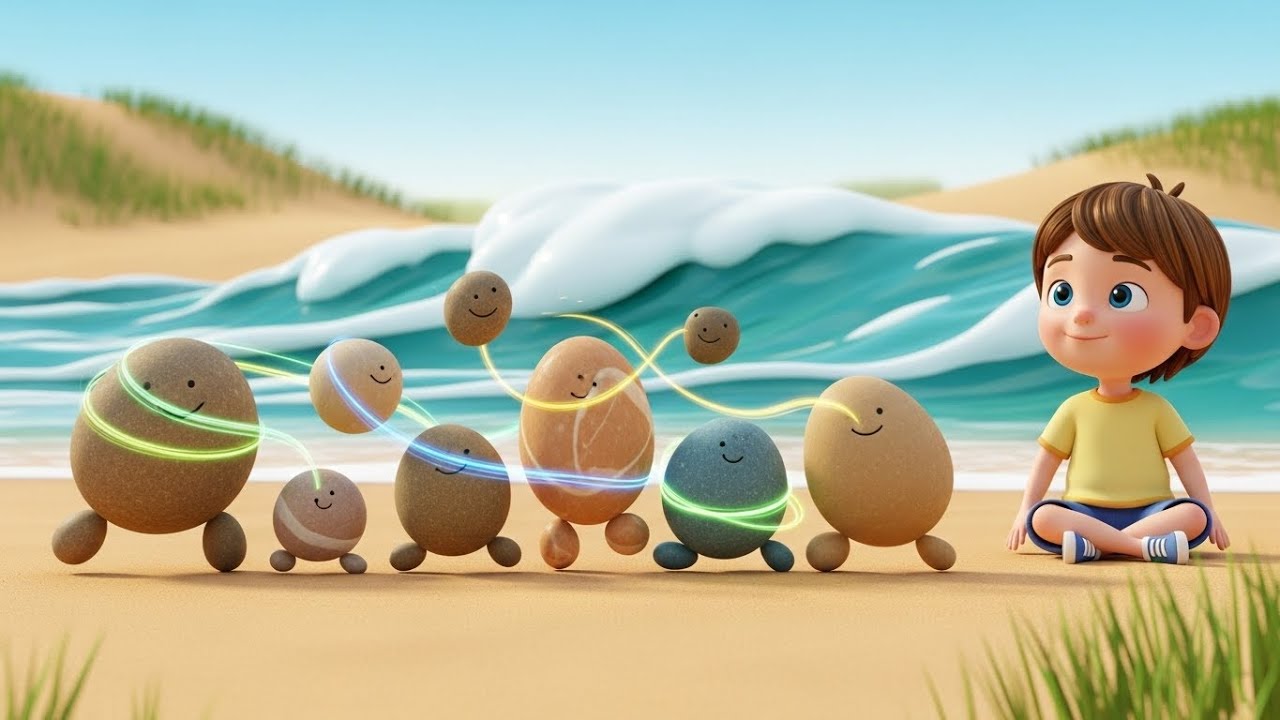 Five Sleepy Pebbles Playing Hide & Seek 🪨 | Nursery Rhymes for Kids & Baby Songs