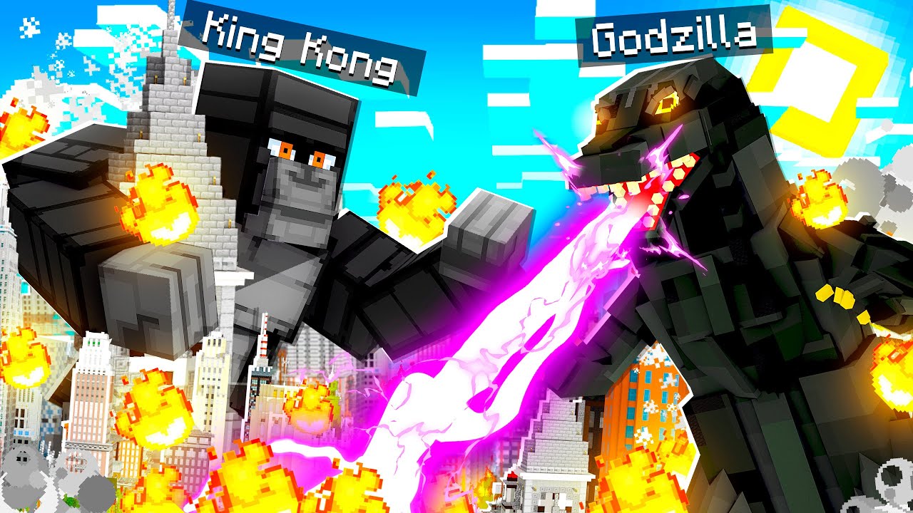 GODZILLA vs KING KONG BATTLE in MINECRAFT! - YouTube