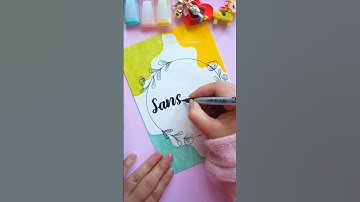 Front Page design for school project: Sanskrit 😱✏️  #shorts #ytshorts #art #amiscreativecalligraphy