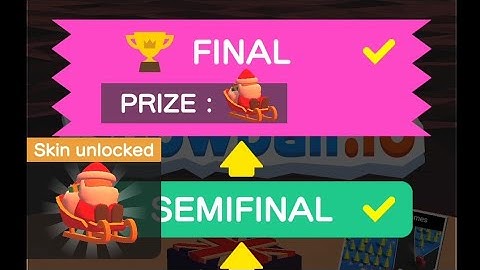 I won the Rounds to unlock santa skin on snowball.io