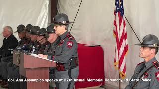 27th Annual Memorial Ceremony, RI State Police