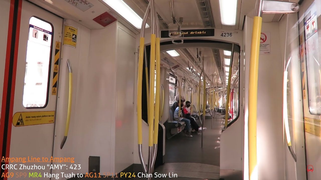 [Special x-over] rapidKL LRT Ampang Line from Hang Tuah to Chan Sow Lin ...