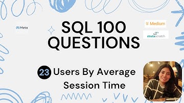 Day 23/100: Users By Average Session Time Using SQL #meta