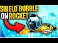 Can You STICK A SHIELD BUBBLE Onto A MOVING ROCKET? | Fortnite Mythbusters