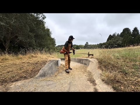 Cleaning Up A Ditch At UCSC In Santa Cruz CA (Scape & Destroy UCSC Ditch Ledge) 