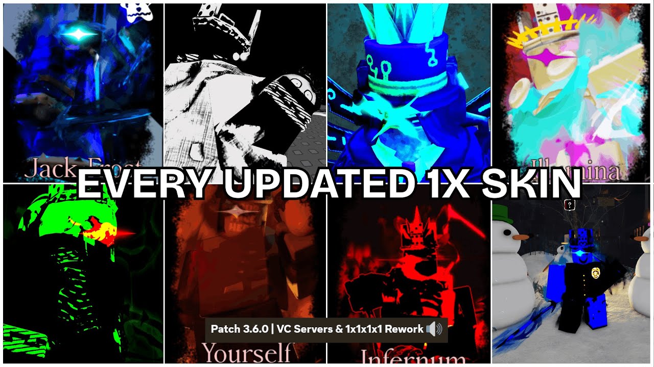 USING EVERY UPDATED 1X1X1X1 SKIN (1x Rework Update) | Roblox Forsaken ...
